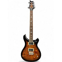 Used PRS SE Custom 22 Semi-Hollowbody Black Gold Sunburst Hollow Body Electric Guitar