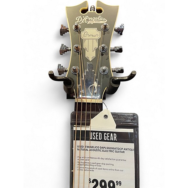 Used D'Angelico DAPLSG200ATDCP Antique Natural Acoustic Electric Guitar
