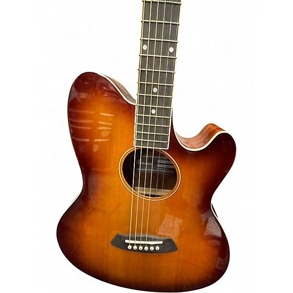 Used Ibanez TCY10E Talman Vintage Sunburst Acoustic Electric Guitar