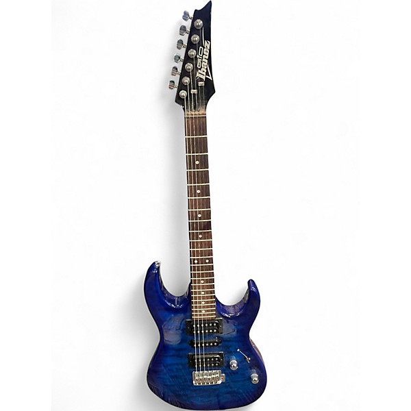 Used Ibanez GRX70QA BLUE Solid Body Electric Guitar