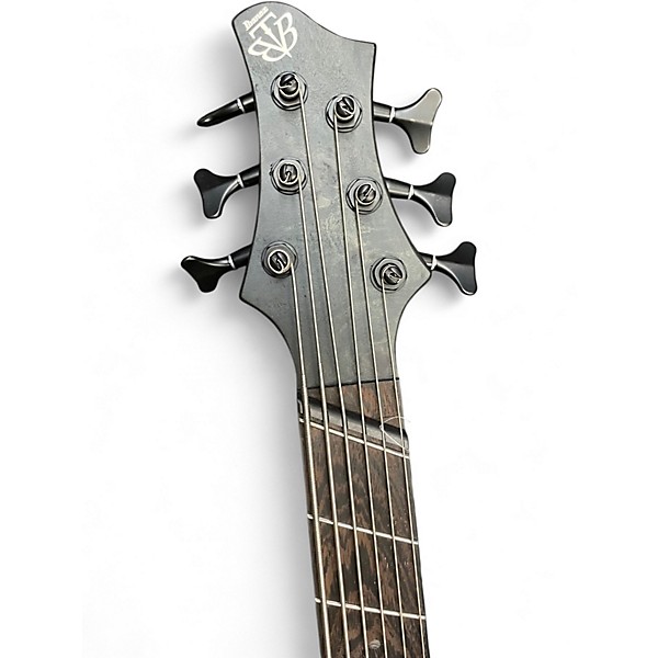 Used Ibanez BTB806MS Transparent Gray Flat Electric Bass Guitar