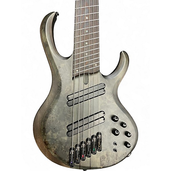 Used Ibanez BTB806MS Transparent Gray Flat Electric Bass Guitar