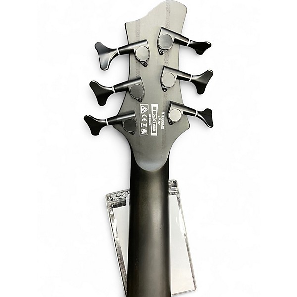 Used Ibanez BTB806MS Transparent Gray Flat Electric Bass Guitar