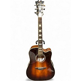 Used D'Angelico Premier Delancey Cutaway Dreadnought 2 Color Sunburst Acoustic Electric Guitar