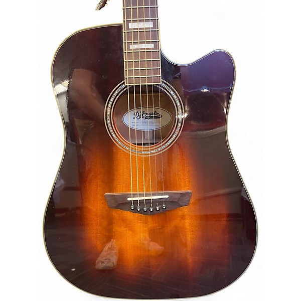 Used D'Angelico Premier Delancey Cutaway Dreadnought 2 Color Sunburst Acoustic Electric Guitar