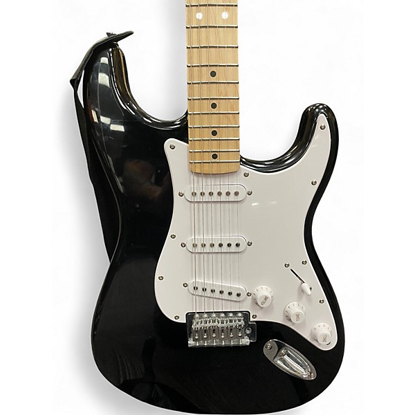 Used Squier SONIC STRATOCASTER Black Solid Body Electric Guitar