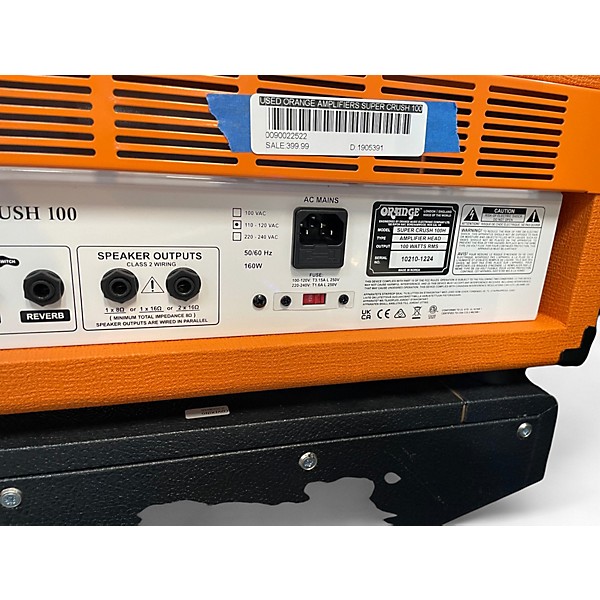 Used Orange Amplifiers Super Crush 100 Solid State Guitar Amp Head