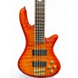 Used Schecter Guitar Research Stiletto Elite 5 String Trans Orange Electric Bass Guitar