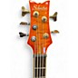 Used Schecter Guitar Research Stiletto Elite 5 String Trans Orange Electric Bass Guitar