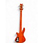 Used Schecter Guitar Research Stiletto Elite 5 String Trans Orange Electric Bass Guitar