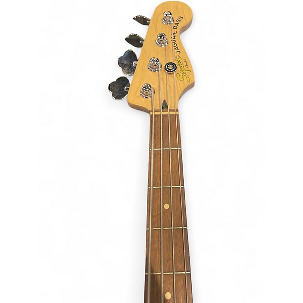 Used Squier Jaguar Bass Candy Apple Red Electric Bass Guitar