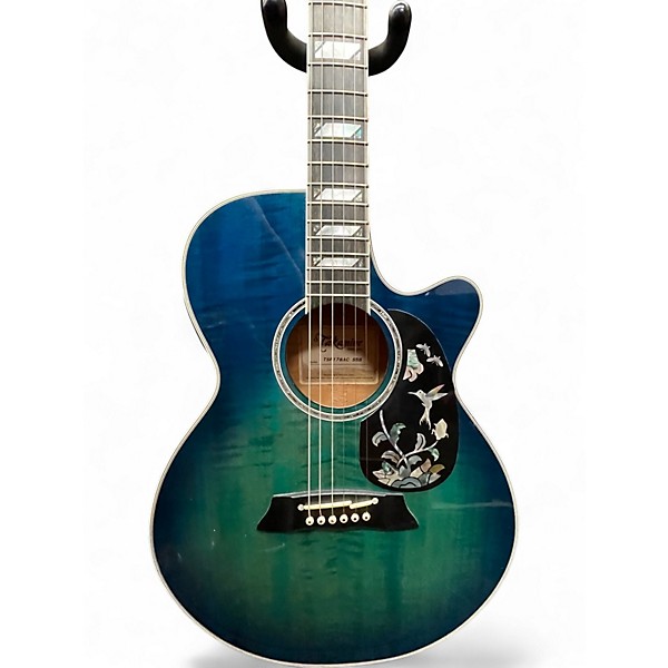 Used Takamine TSP178AC Trans Blue Burst Acoustic Electric Guitar