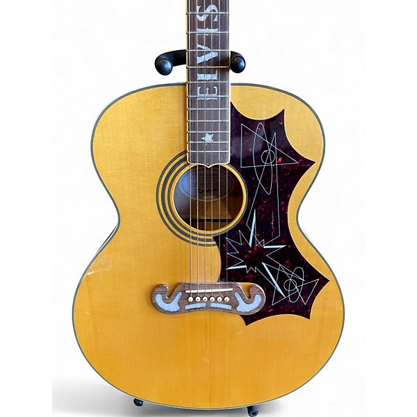 Used Epiphone EJ200E Elvis Presley  Natual Acoustic Electric Guitar