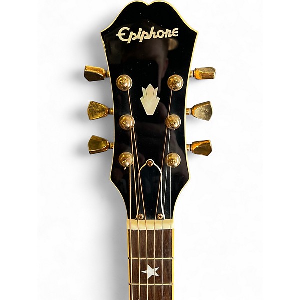 Used Epiphone EJ200E Elvis Presley  Natual Acoustic Electric Guitar