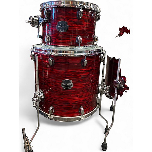 Used Mapex 5 Piece Saturn IV MH Red Strata Pearl Drum Kit