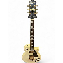 Used Epiphone Inspired by Gibson Custom Les Paul Custom Vintage White Solid Body Electric Guitar