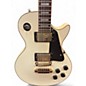 Used Epiphone Inspired by Gibson Custom Les Paul Custom Vintage White Solid Body Electric Guitar