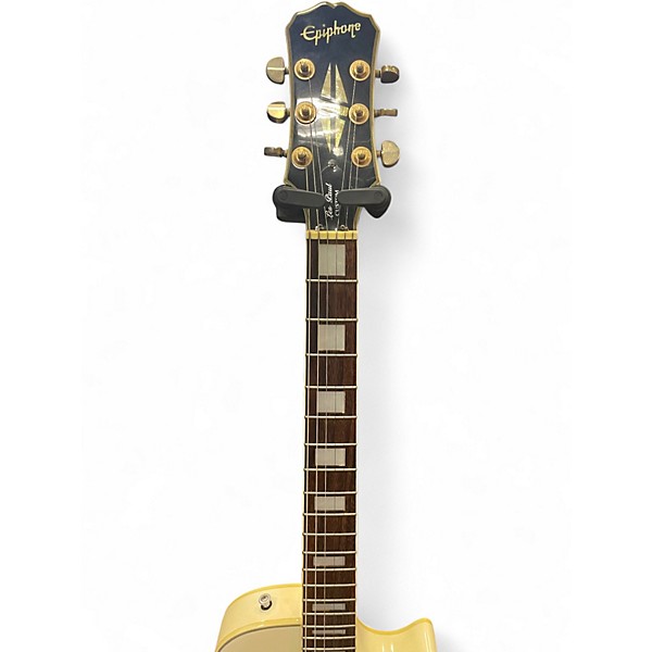 Used Epiphone Inspired by Gibson Custom Les Paul Custom Vintage White Solid Body Electric Guitar