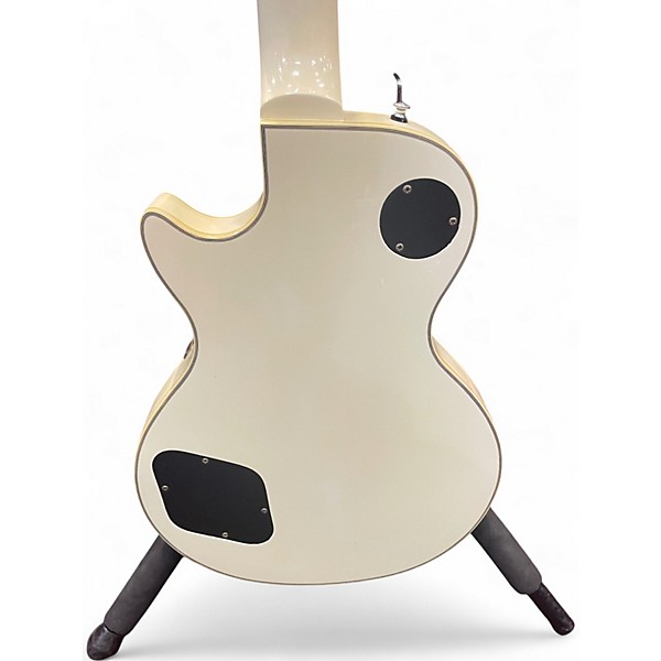 Used Epiphone Inspired by Gibson Custom Les Paul Custom Vintage White Solid Body Electric Guitar