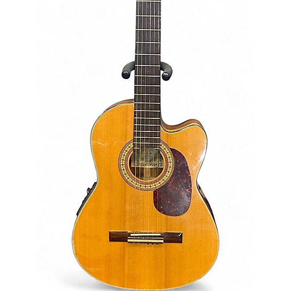 Used Washburn C 64 CE Natural Classical Acoustic Electric Guitar