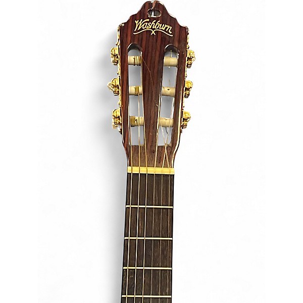 Used Washburn C 64 CE Natural Classical Acoustic Electric Guitar
