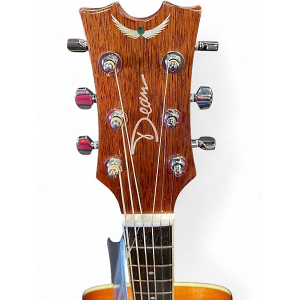 Used Dean tradition one Natural Acoustic Electric Guitar