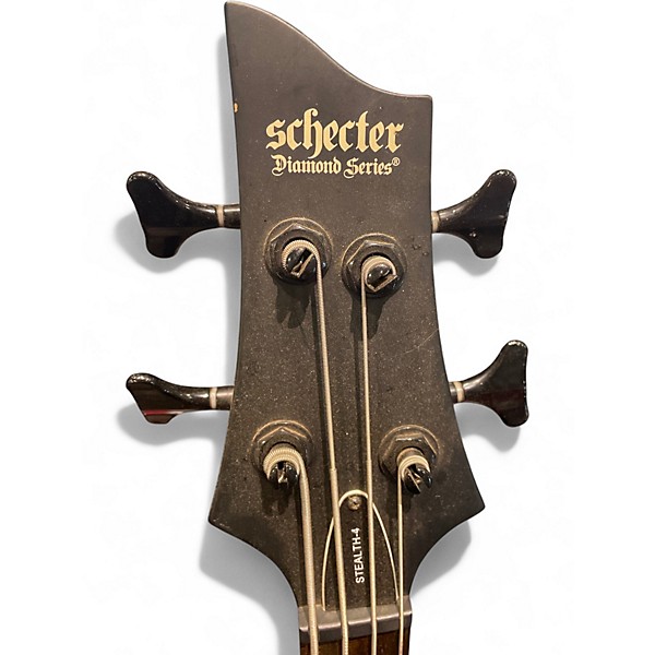 Used Schecter Guitar Research Stealth-4 Black Electric Bass Guitar