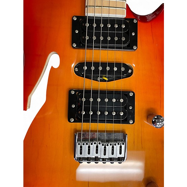 Used Bootlegger RYE Cherry Sunburst Hollow Body Electric Guitar