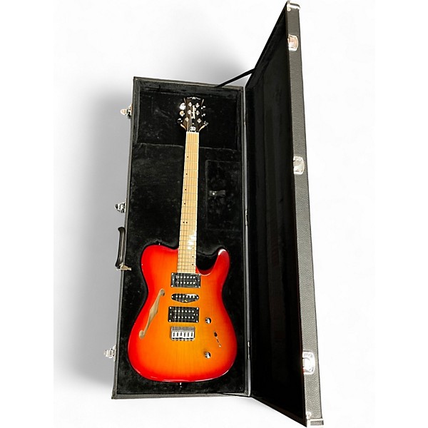 Used Bootlegger RYE Cherry Sunburst Hollow Body Electric Guitar