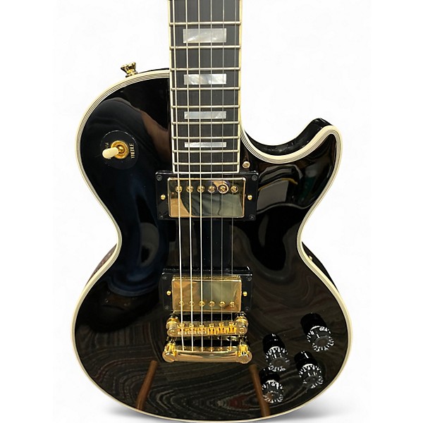 Used 2024 Epiphone Les paul custom inspired by Gibson Black Solid Body Electric Guitar