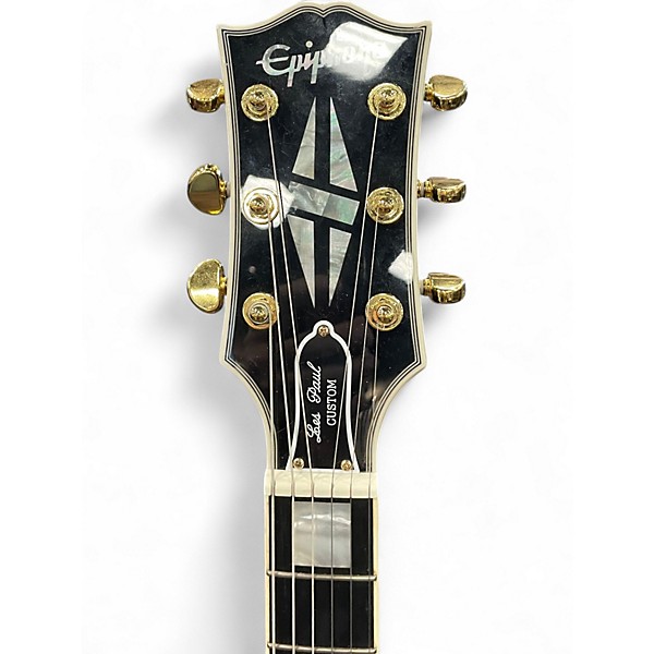 Used 2024 Epiphone Les paul custom inspired by Gibson Black Solid Body Electric Guitar