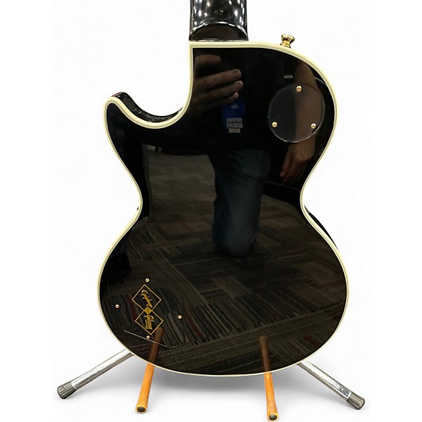 Used 2024 Epiphone Les paul custom inspired by Gibson Black Solid Body Electric Guitar