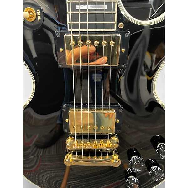 Used 2024 Epiphone Les paul custom inspired by Gibson Black Solid Body Electric Guitar
