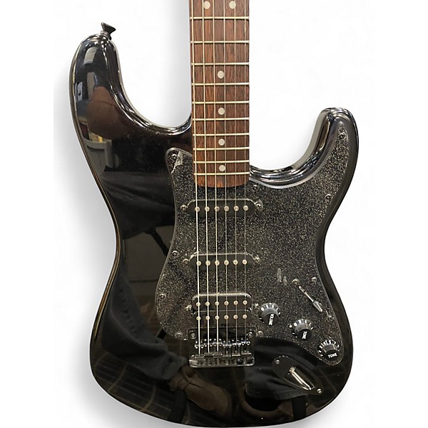 Used Squier Stratocaster HSS black Solid Body Electric Guitar