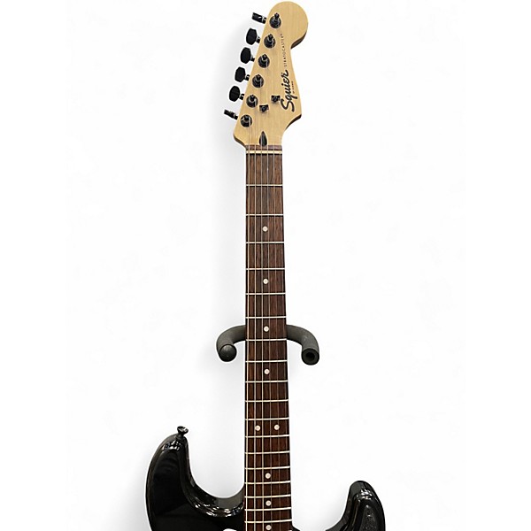 Used Squier Stratocaster HSS black Solid Body Electric Guitar