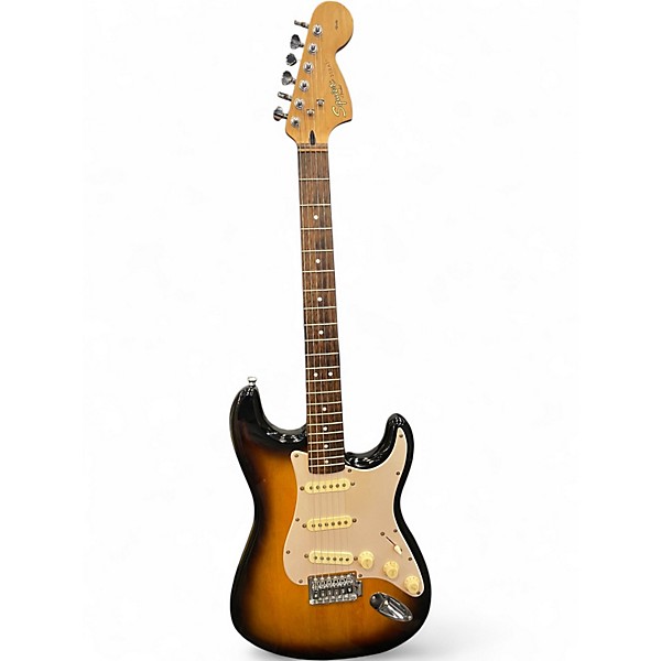 Used Squier Affinity Stratocaster 2 Tone Sunburst Solid Body Electric Guitar