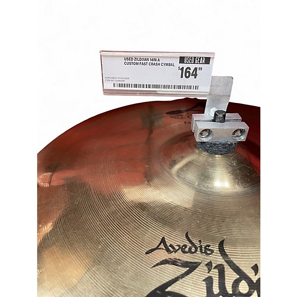 Used Zildjian 14in A Custom Fast Crash Cymbal