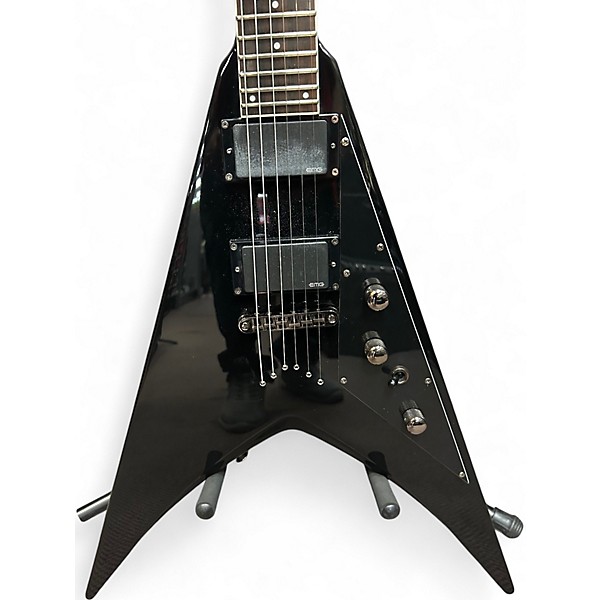 Used ESP LTD V401 Black Solid Body Electric Guitar