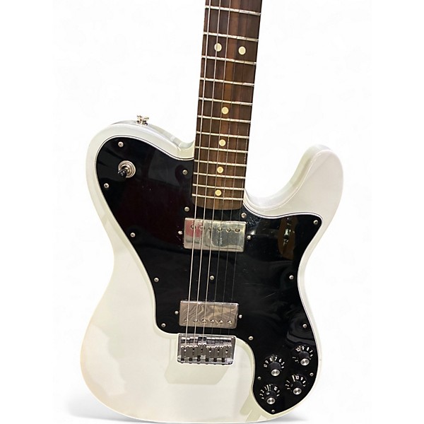 Used 2013 Fender Chris Shiflett Telecaster Deluxe Arctic White Solid Body Electric Guitar