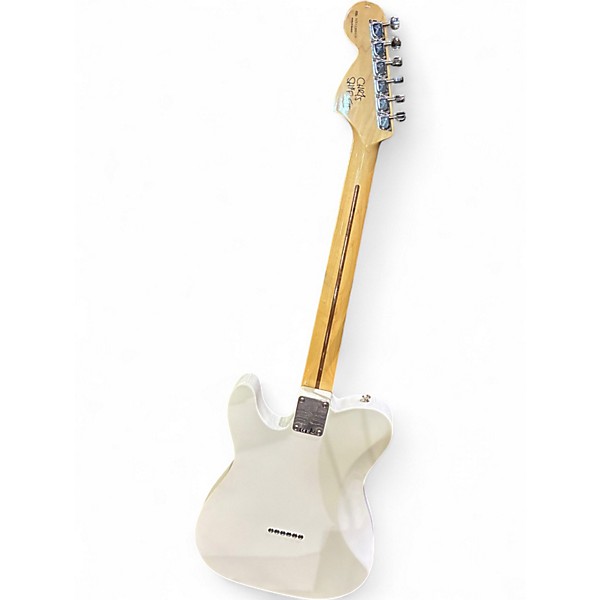 Used 2013 Fender Chris Shiflett Telecaster Deluxe Arctic White Solid Body Electric Guitar