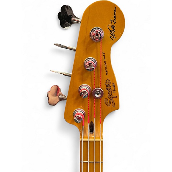 Used 2015 Squier Matt Freeman Signature Precision Bass BLACK Electric Bass Guitar