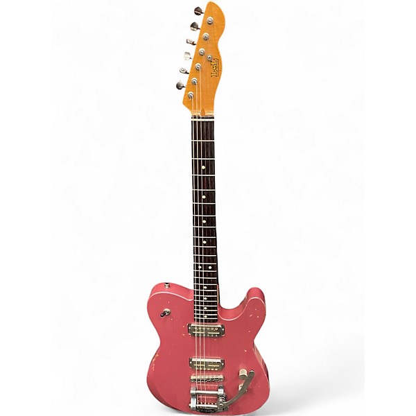 Used LsL Instruments bad bone Shell Pink Solid Body Electric Guitar