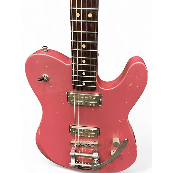 Used LsL Instruments bad bone Shell Pink Solid Body Electric Guitar