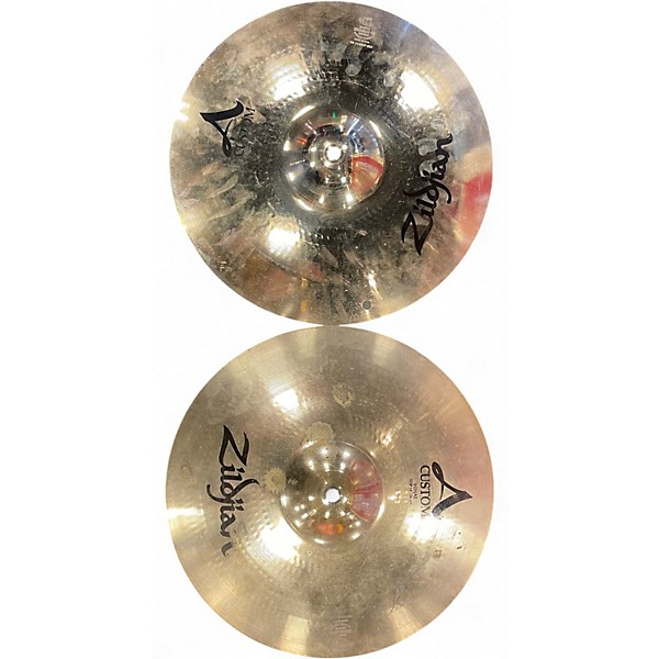 Used Zildjian 14in A Custom Hi Hat Pair Cymbal
