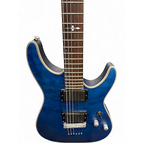 Used Schecter Guitar Research Diamond Series C-1 blue Solid Body Electric Guitar