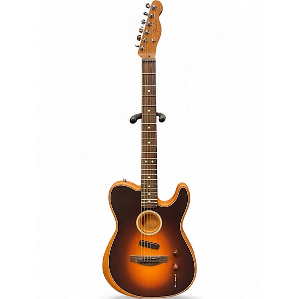 Used Fender Acoustasonic Player Telecaster Shadow Burst Acoustic Electric Guitar