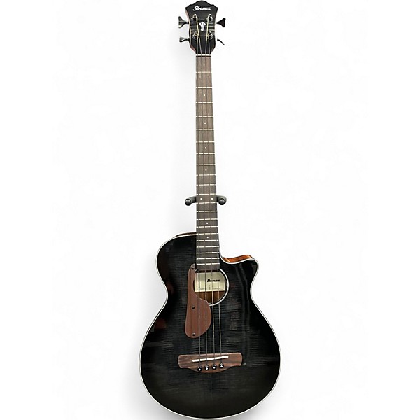 Used Ibanez AEGB25E Transparent Black Sunburst Acoustic Bass Guitar