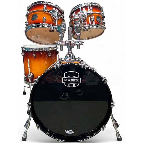 Used Mapex 4 Piece EVOLUTION 3 Color Sunburst Drum Kit