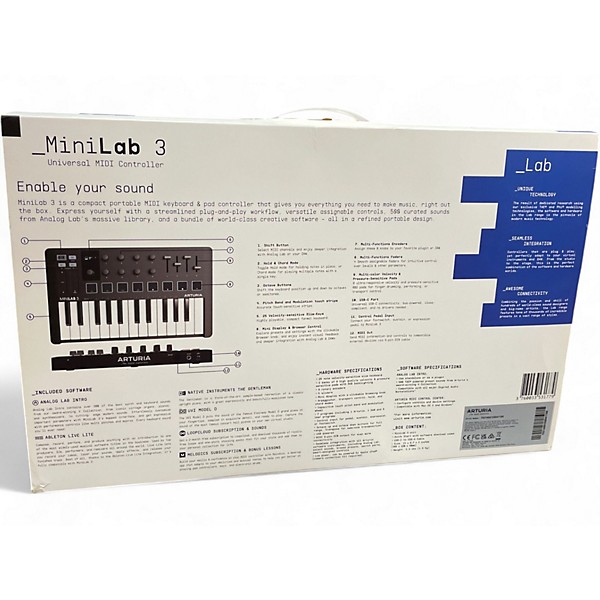 Used Arturia Minilab 3 MIDI Controller