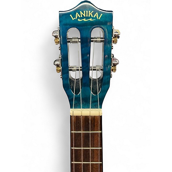 Used Lanikai QM-BLCET Blue Quilt Ukulele